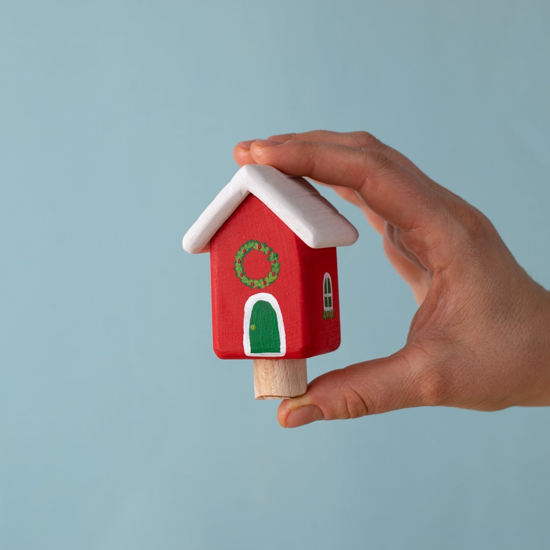 BumbuToys Figurine en bois pour couronne de célébration - Maison