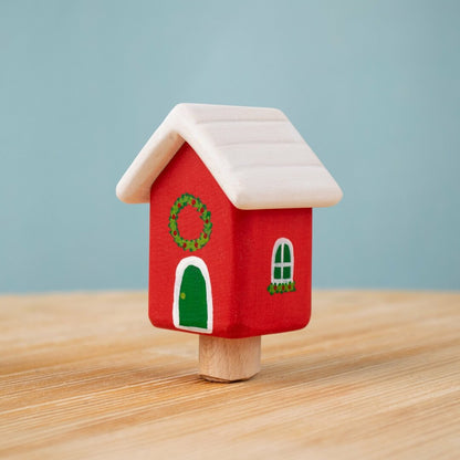 BumbuToys Figurine en bois pour couronne de célébration - Maison