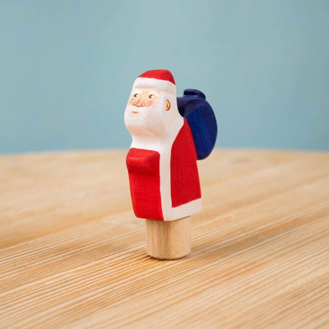 BumbuToys Figurine en bois pour couronne de célébration - Père Noël