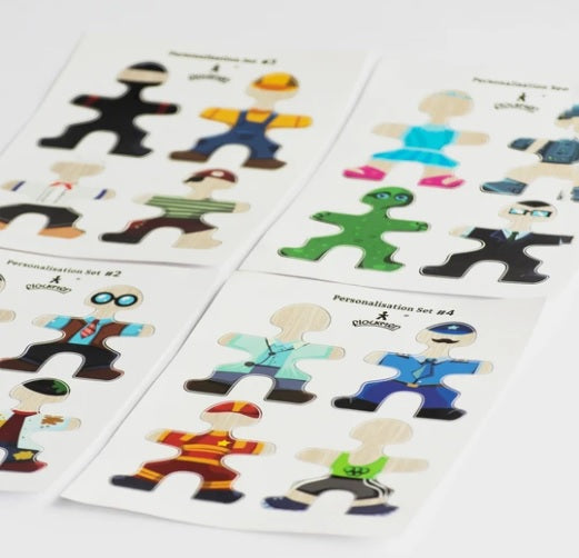 Flockmen - Lot de 16 autocollants de personnage