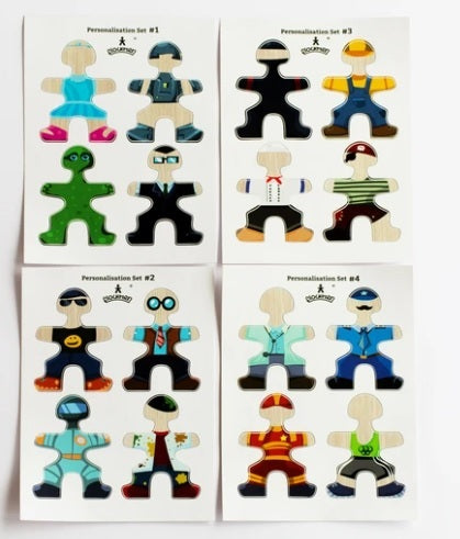 Flockmen - Lot de 16 autocollants de personnage
