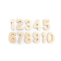 Chiffres en bois Lot de 10 Flockmen