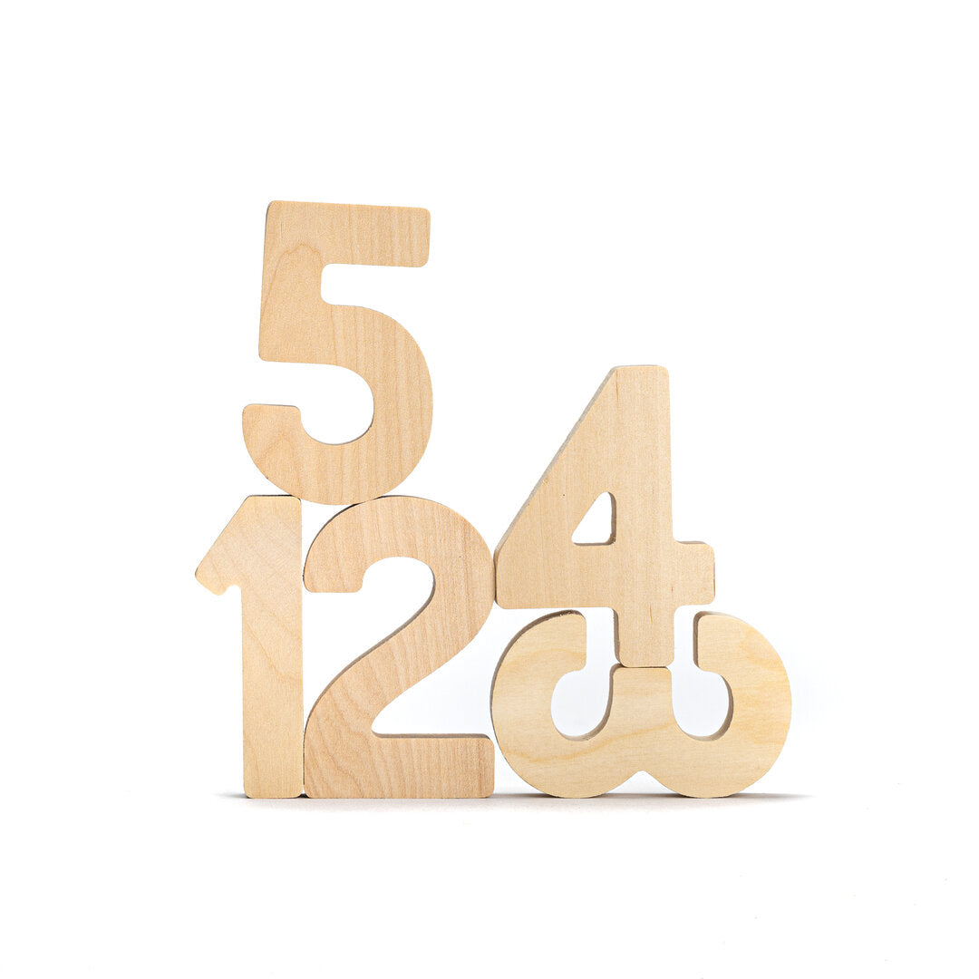 Chiffres en bois Lot de 10 Flockmen