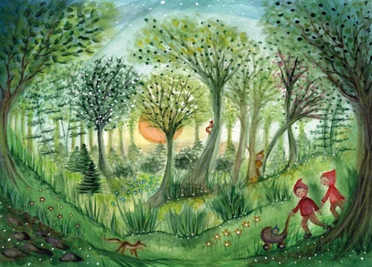 Carte postale Forest - Illustratrice Bijdehansje