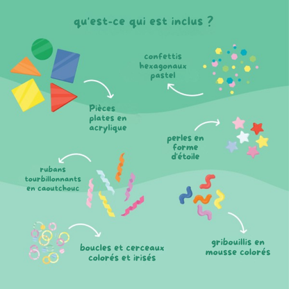 Glo Pals Fun Fillers pour bouteille et jeu sensoriel - Formes