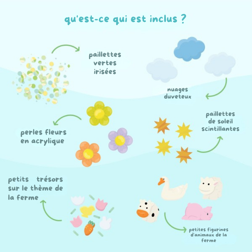 Glo Pals Fun Fillers pour bouteille et jeu sensoriel - Ferme