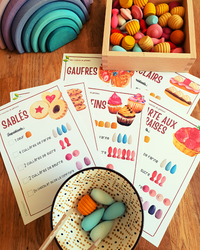 Mes recettes de Gâteaux - Cartes éducatives à imprimer - Grapat Loose Parts