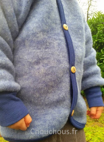 Cosilana gilet avec capuche Bleu