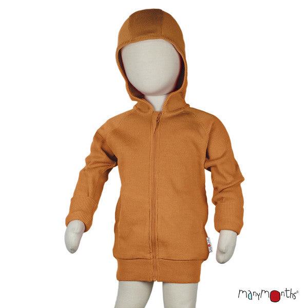 Gilet à capuche zippé en laine ManyMonths - coloris 2024