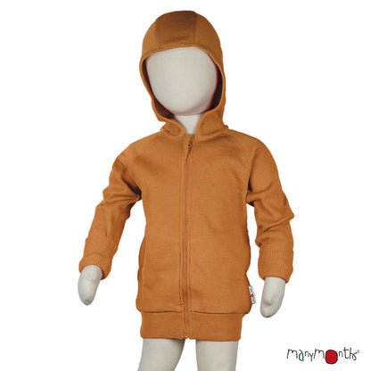 Gilet à capuche zippé en laine ManyMonths - coloris 2024