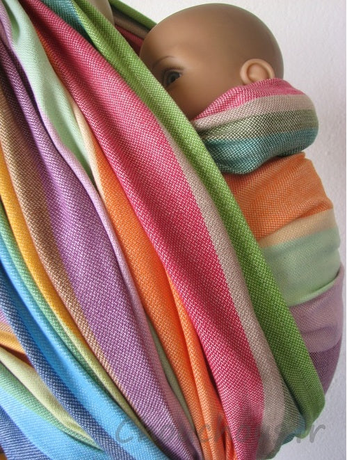 Echarpe de portage Girasol Exclusive Early Spring Crema de nube