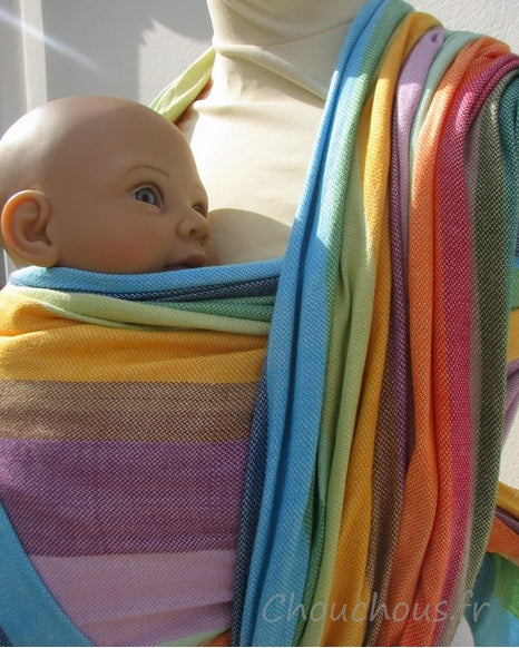 Echarpe de portage Girasol Exclusive Early Spring Crema de nube