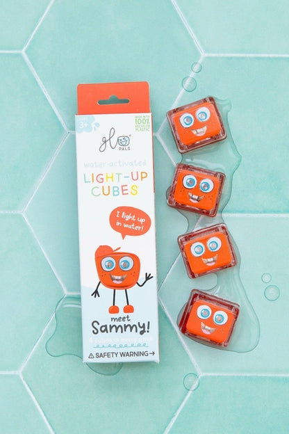 Glo Pals Cubes lumineux Sammy Rouge - Lot de 4