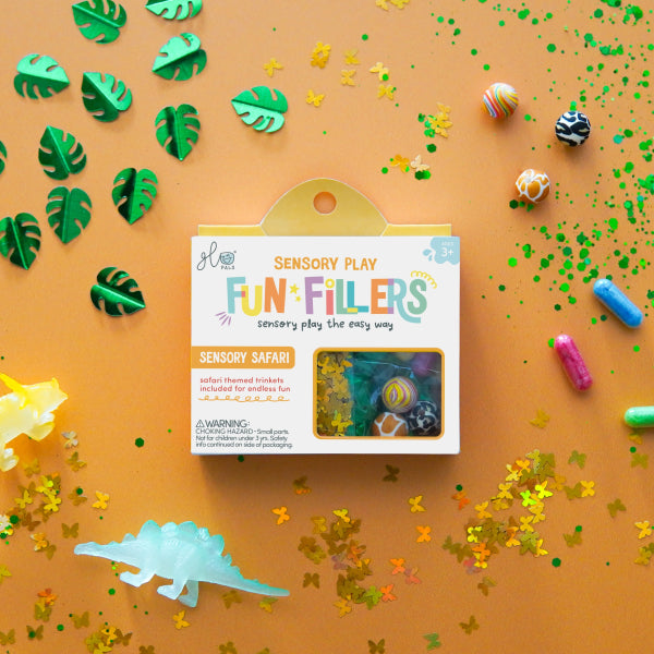 Glo Pals Fun Fillers pour bouteille et jeu sensoriel - Safari