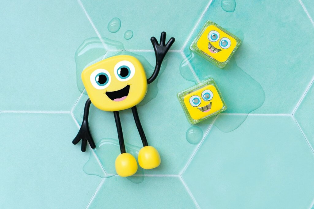 Glo Pals Personnage Alex Jaune + 2 cubes lumineux