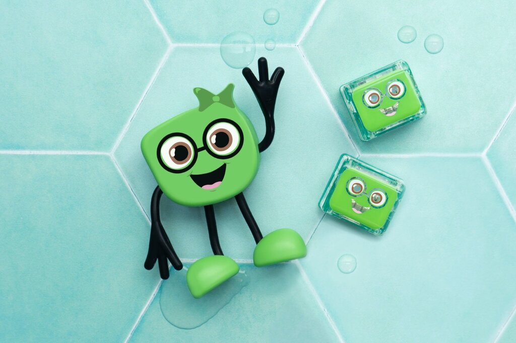 Glo Pals Personnage Pippa Vert + 2 cubes lumineux
