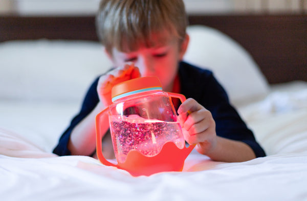 Bouteille Sensorielle à remplir Glo Pals Rouge