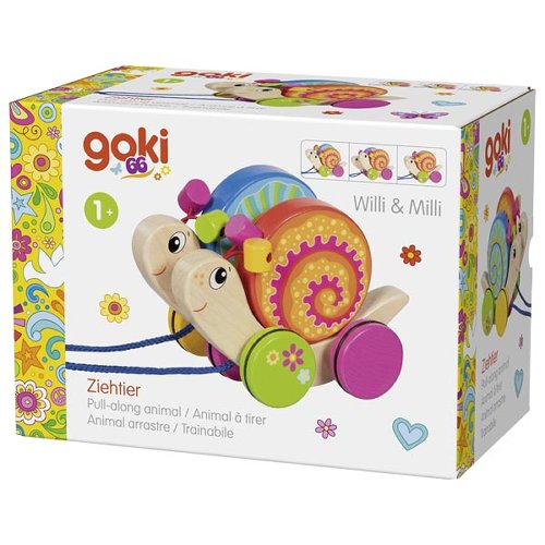 GOKI Duo d’escargots à tirer – Willi et Milli