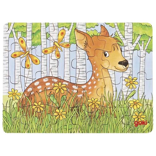 Goki Mini puzzle en bois Animaux - 24 pièces