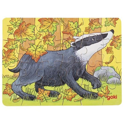 Goki Mini puzzle en bois Animaux - 24 pièces