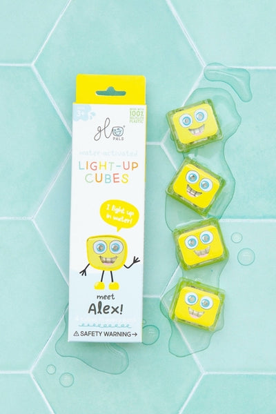 Glo Pals Cubes lumineux Alex Jaune - Lot de 4