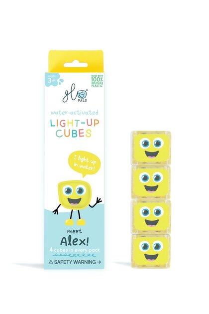 Glo Pals Cubes lumineux Alex Jaune - Lot de 4