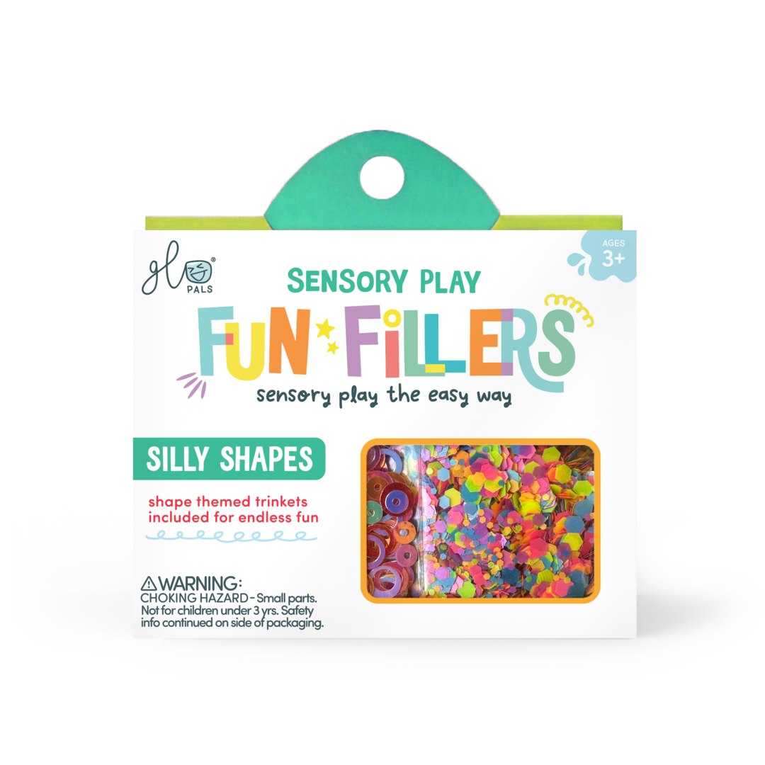 Glo Pals Fun Fillers pour bouteille et jeu sensoriel - Formes