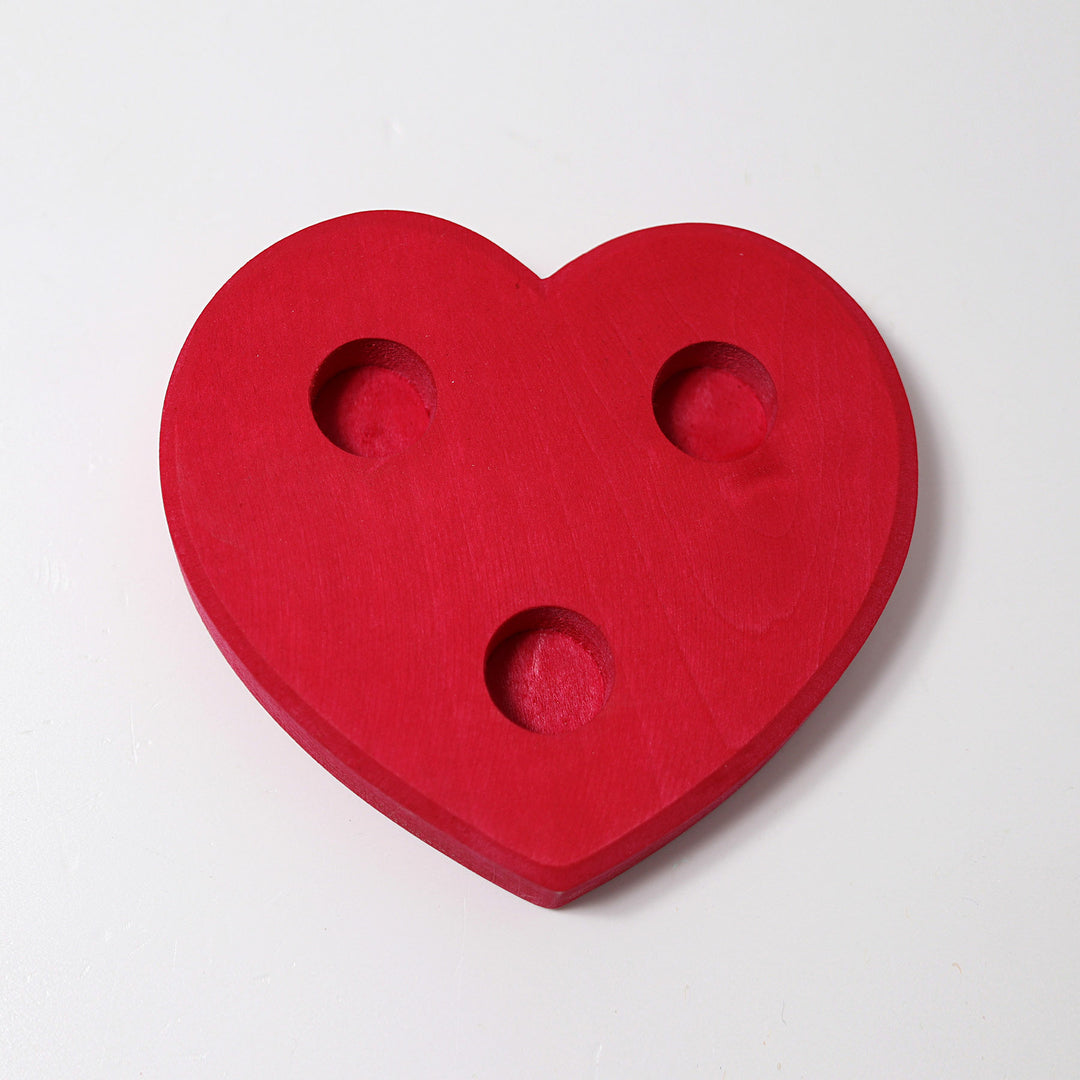 Grand coeur en bois pour figurines Grimm's