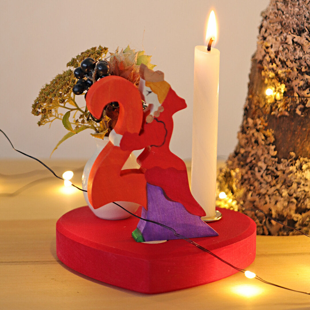 Grand coeur en bois pour figurines Grimm's