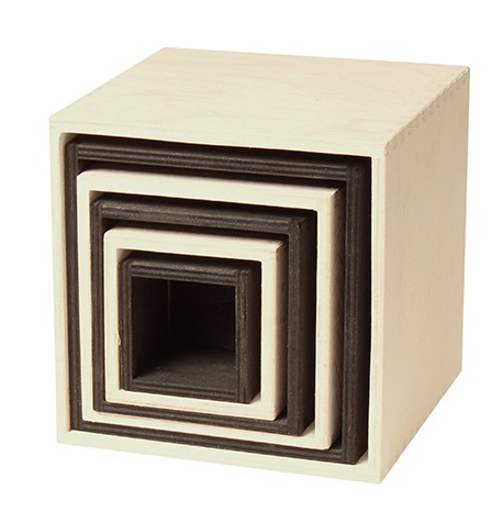 Grands cubes à empiler Monochrome Grimm's