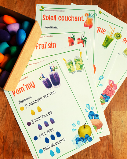 Mes recettes de Smoothies - Cartes éducatives à imprimer - Grapat Loose Parts
