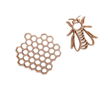 Grennn Emporte-pièces Abeille et Nid d'abeille - Jeux sensoriels