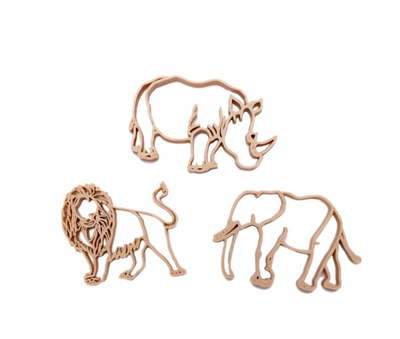 Grennn Emporte-pièces Animaux sauvages - Jeux sensoriels