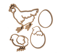 Grennn Emporte-pièce Cycle La vie de la poule - Jeux sensoriels