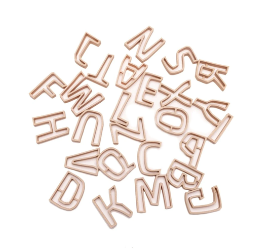 Grennn Emporte-pièces Lettres Waldorf  A - Z - Jeux sensoriels