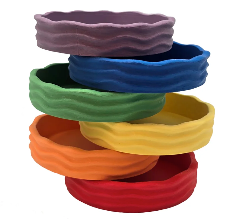 Grennn Wave Arc-en-ciel Lot de 6 bols