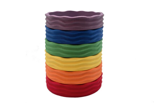 Grennn Wave Arc-en-ciel Lot de 6 bols