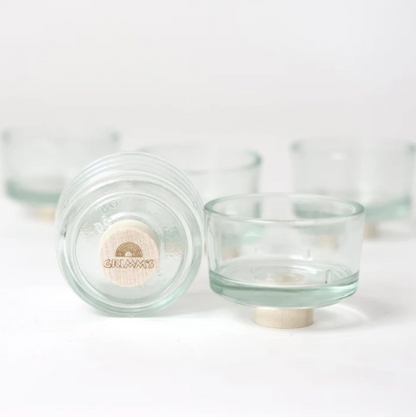Grimm's Bougeoirs en verre pour couronne de célébration - Lot de 5