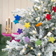 Guirlande de décoration en feutrine de laine Etoiles Multicolor