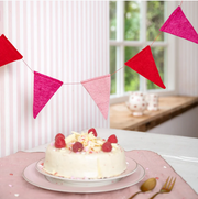 Guirlande de décoration en feutrine de laine Rose Love!