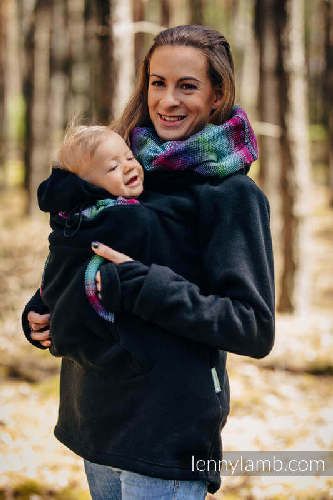 Sweatshirt de portage LennyLamb Noir - Little Herringbone Impression Dark 2.0