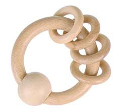 Hochet HEIMESS Naturel 4 anneaux
