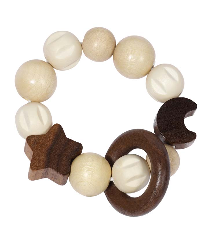 Hochet avec élastique HEIMESS Lune et Etoile
