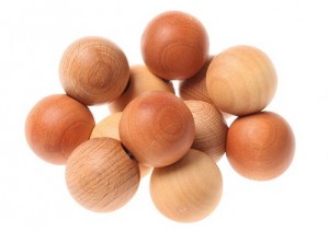 Hochet boules en bois nature Grimm's