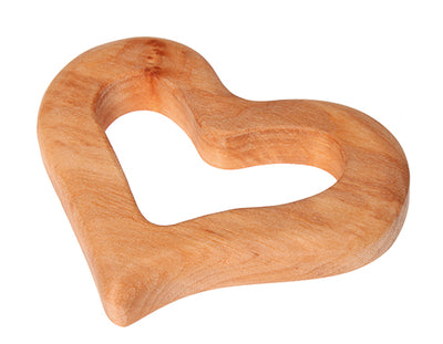 Hochet bois naturel Coeur GRIMMS