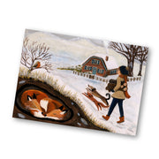 Carte postale Fetching Wood - Illustratrice E. Bennink