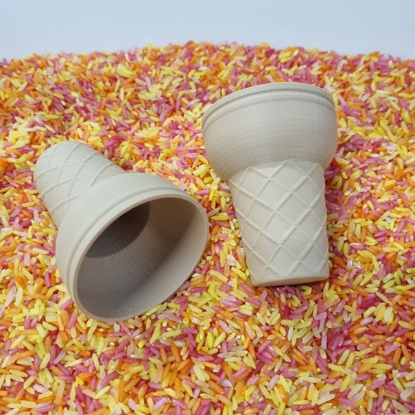 Kiddi Cornets de Glace à fond Plat - Lot de 2