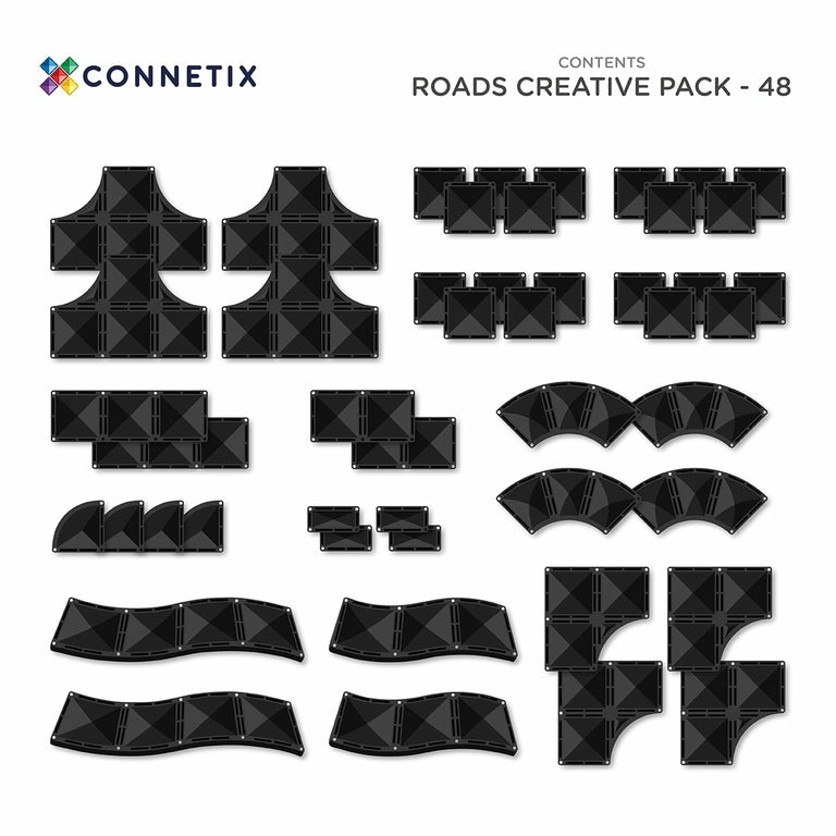 Connetix Jeu magnétique Route créative - Lot de 48