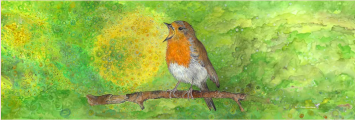 Image Light Wish - Singing Robin - Illustration Eentje Van Margo