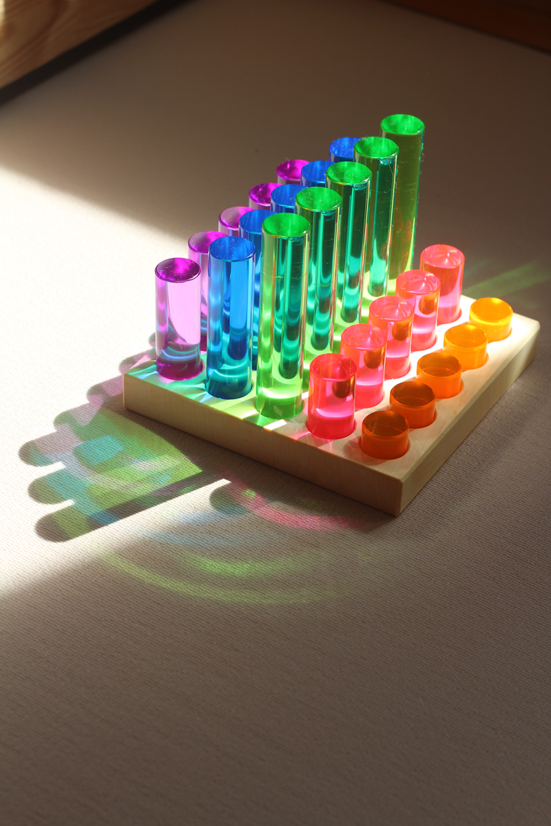 Bauspiel Escalier à cylindres translucides